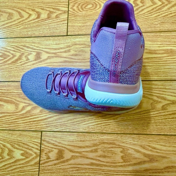 Skechers Women's Mauve Knit Sneakers - Picture 5 of 6